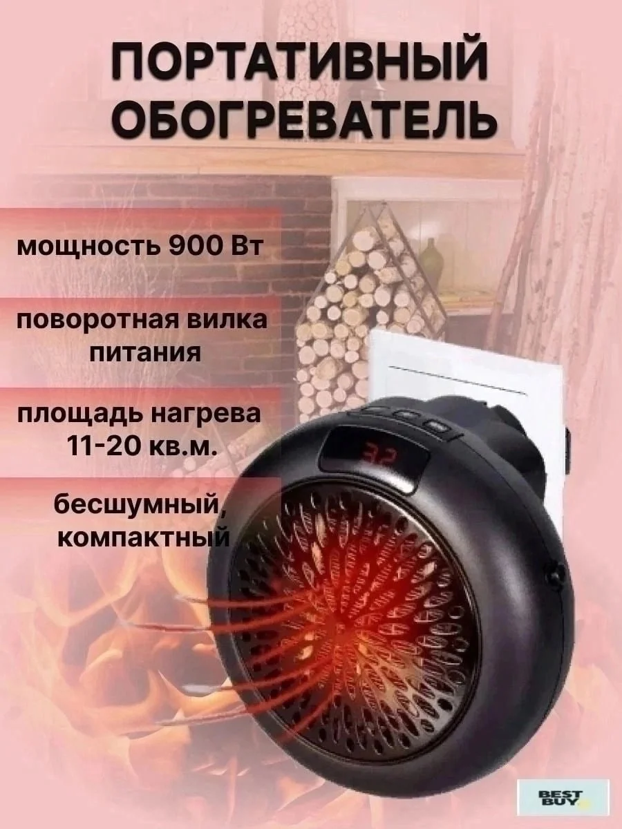 11.11 распродажа Обогреватель настенный портативный мини в розетку Цена 400 руб Мини обогр