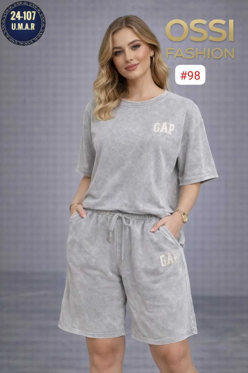 Новинка от OSSI FASHION Комплект: двойка футболка + шортик Размер: оверсайз 48 56 Ткань: