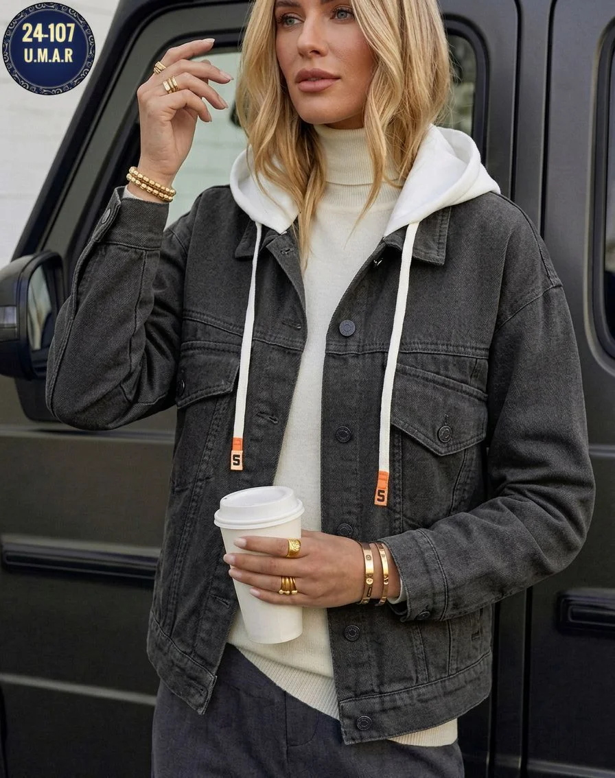 Распродажа супер Джинсовая куртка с Капюшоном отстегивается Отличное фабричное качество Ки