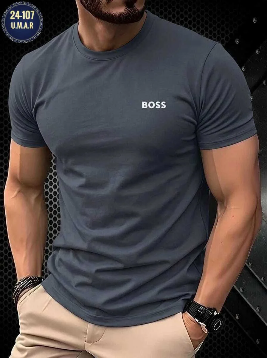 ХИТ СЕЗОНА 2026 получили новинку Стильный мужские футболки BOSS Ткань турецкая холодок Раз